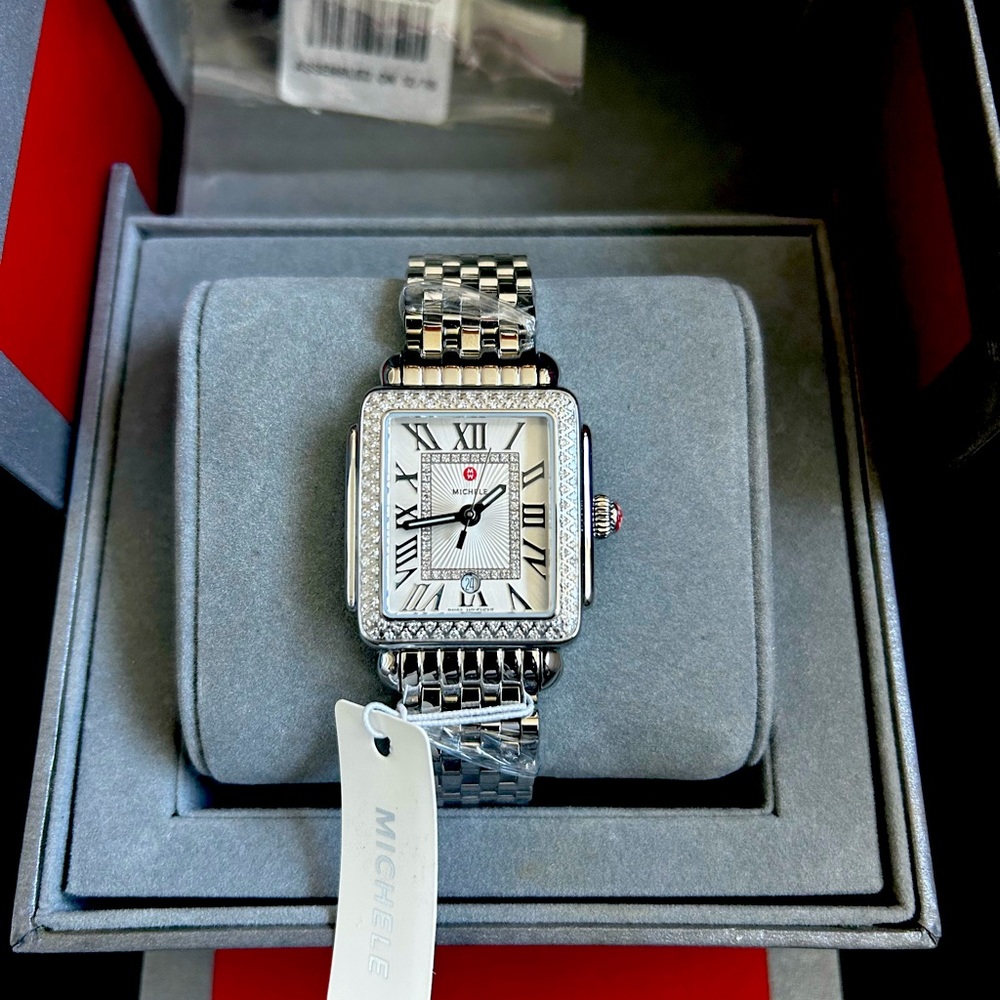 NWT Diamond Bezel Michele Watch